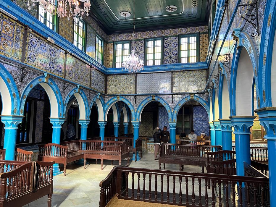 Inside the El Ghriba synagogue on Djerba