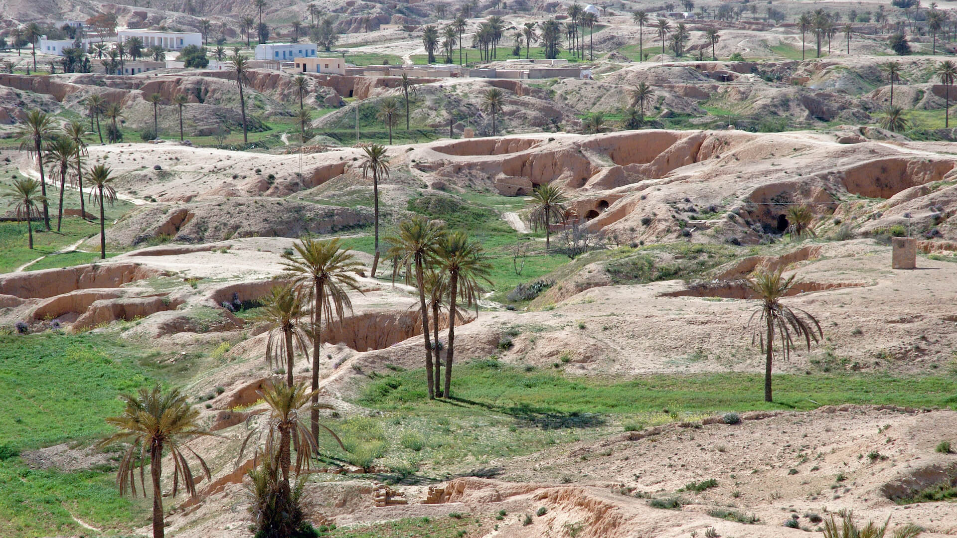 Le village troglodyte de Matmata, étalé sur ses collines