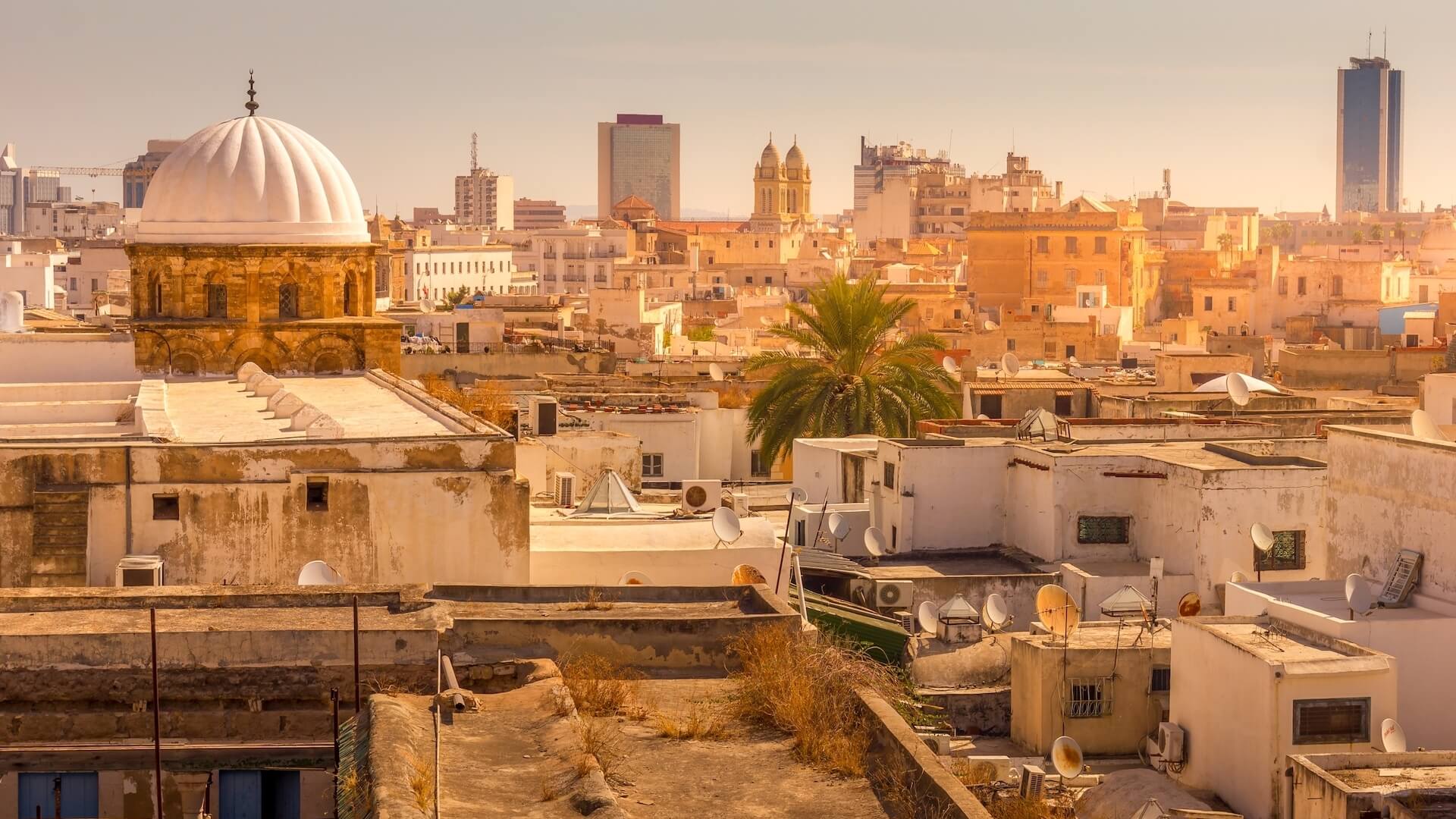 La médina de Tunis, classée à l'UNESCO, vue d'en haut